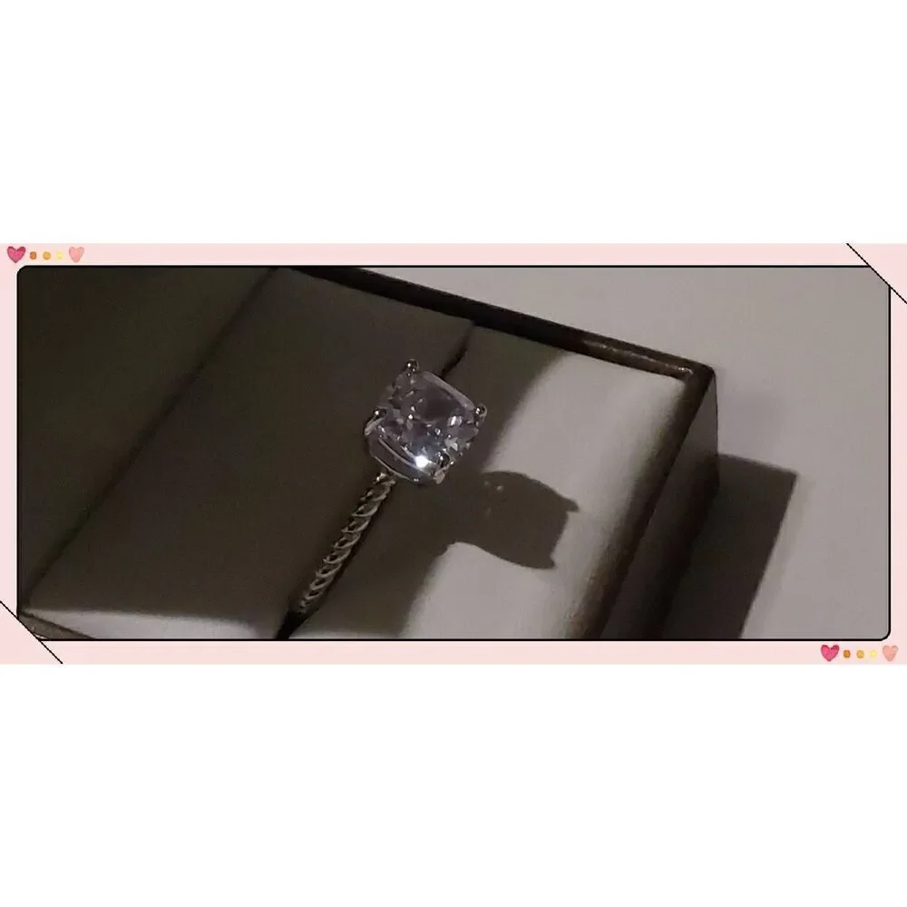 Sparkling 2 Ct. Cushion Crushed Ice Solitaire Engagement/Bridal Ring Sz 9